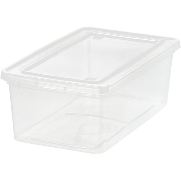 20 Clear Quart Plastic Storage Bin Tote Organizing Container with Latching Lid - Picture 8 of 8